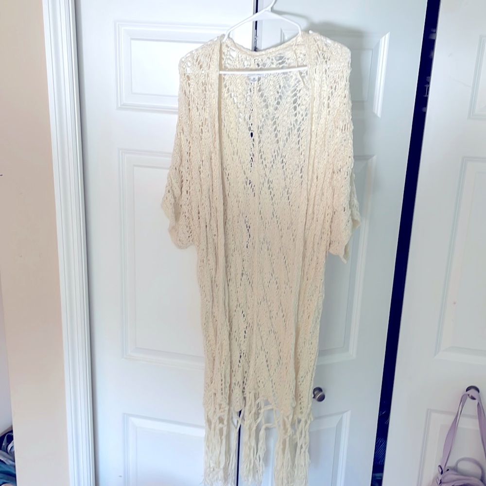 American eagle long crochet cardigan LIKE NEW